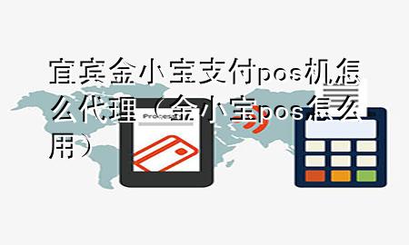 宜宾金小宝支付pos机怎么代理(金小宝pos怎么用)