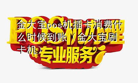 金大宝pos机插卡消费什么时候到账(金大宝刷卡机)