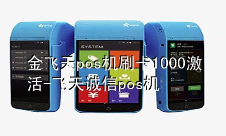金飞天pos机刷卡1000激活-飞天诚信pos机