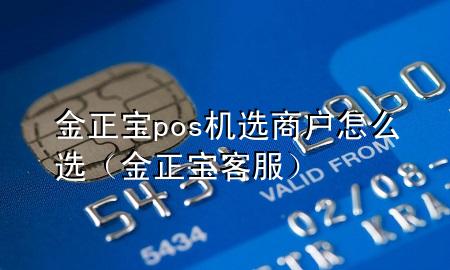 金正宝pos机选商户怎么选（金正宝客服）