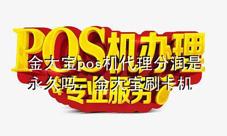 金大宝pos机代理分润是永久吗，金大宝刷卡机
