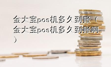 金大宝pos机多久到账（金大宝pos机多久到账啊）