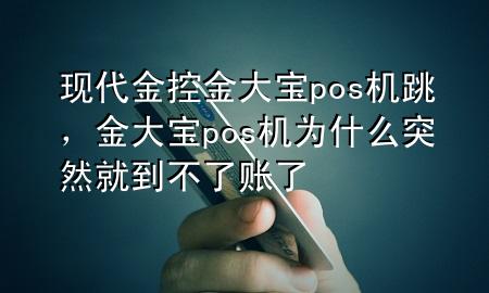 现代金控金大宝pos机跳,金大宝pos机为什么突然就到不了账了