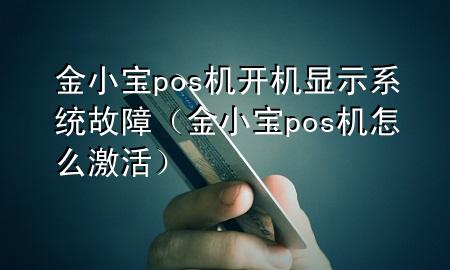 金小宝pos机开机显示系统故障(金小宝pos机怎么激活)