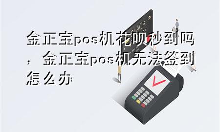 金正宝pos机花呗秒到吗，金正宝pos机无法签到怎么办