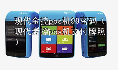 现代金控pos机99密码（现代金控pos机支付牌照）