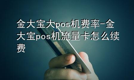 金大宝大pos机费率-金大宝pos机流量卡怎么续费