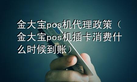 金大宝pos机代理政策(金大宝pos机插卡消费什么时候到账)