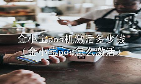 金小宝pos机激活多少钱（金小宝pos怎么激活）