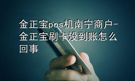 金正宝pos机南宁商户-金正宝刷卡没到账怎么回事