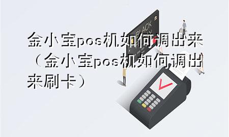 金小宝pos机如何调出来(金小宝pos机如何调出来刷卡)