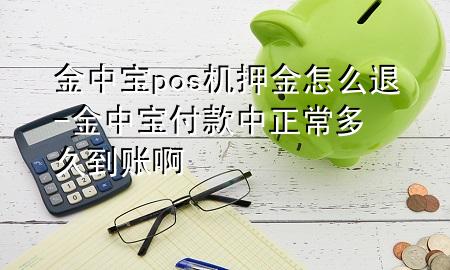 金中宝pos机押金怎么退-金中宝付款中正常多久到账啊