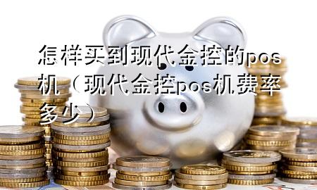 怎样买到现代金控的pos机(现代金控pos机费率多少)
