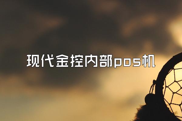 现代金控内部pos机