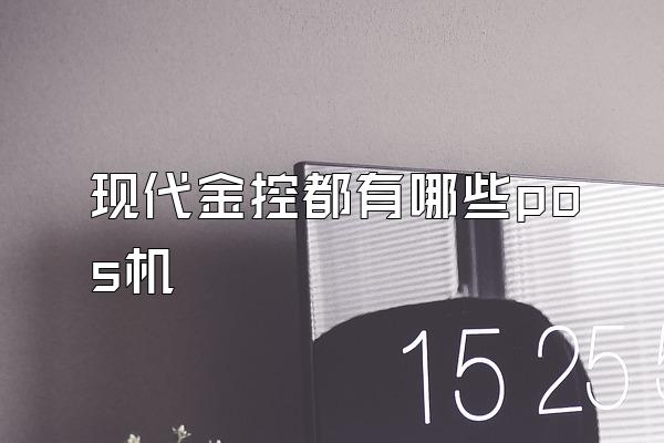 现代金控都有哪些pos机