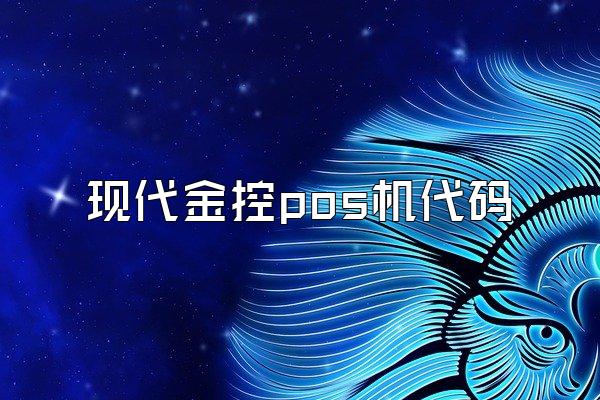 现代金控pos机代码