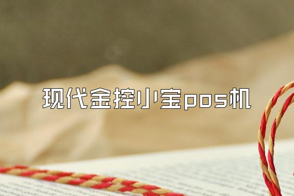 现代金控小宝pos机