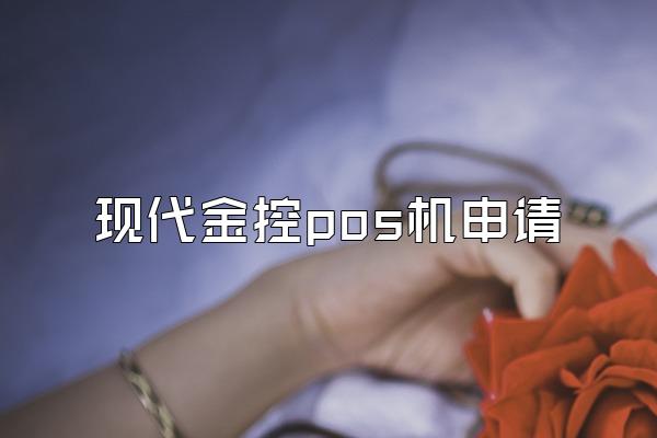 现代金控pos机申请