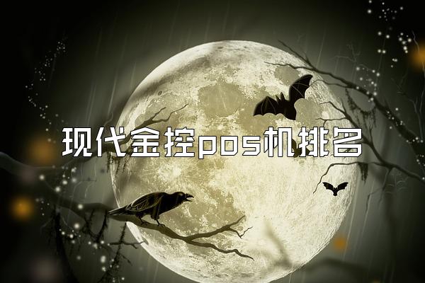 现代金控pos机排名
