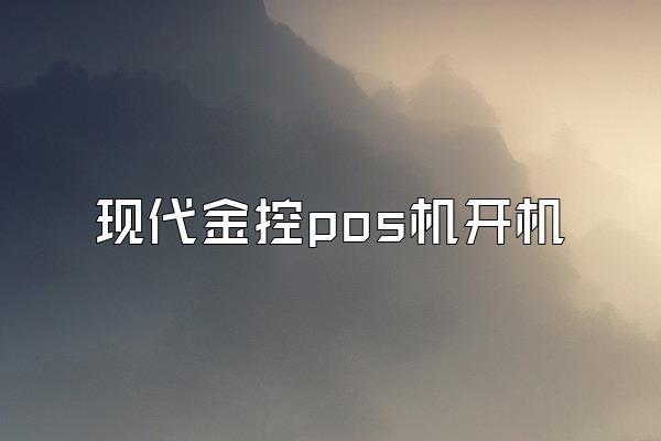 现代金控pos机开机